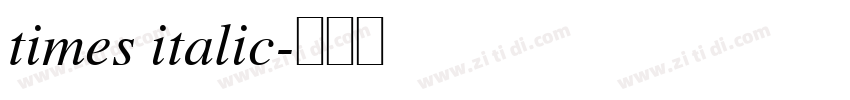 times italic字体转换
